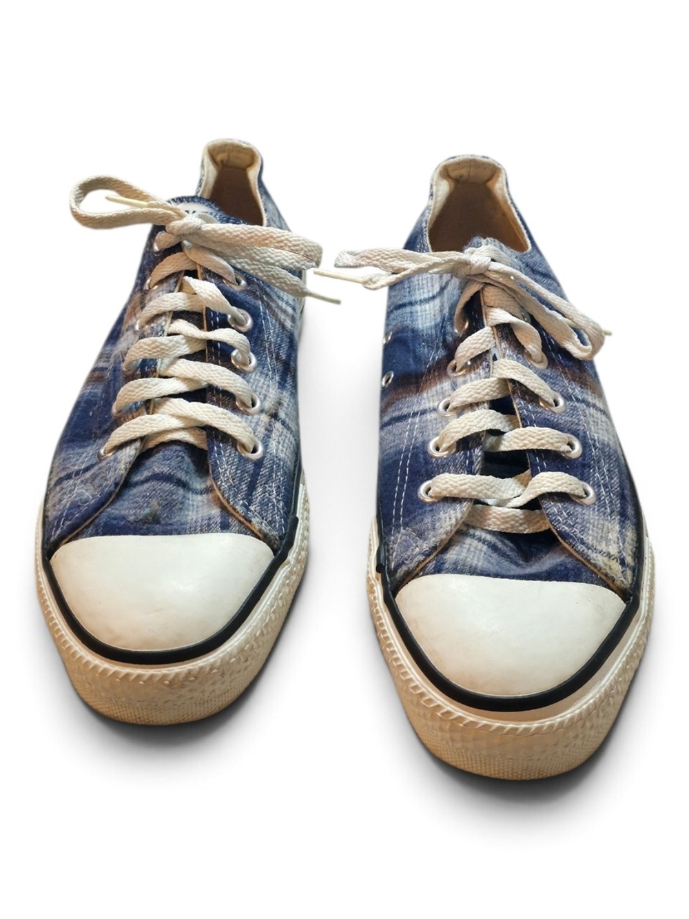 Converse Low-Top Denim Look Blue Canvas Sneakers